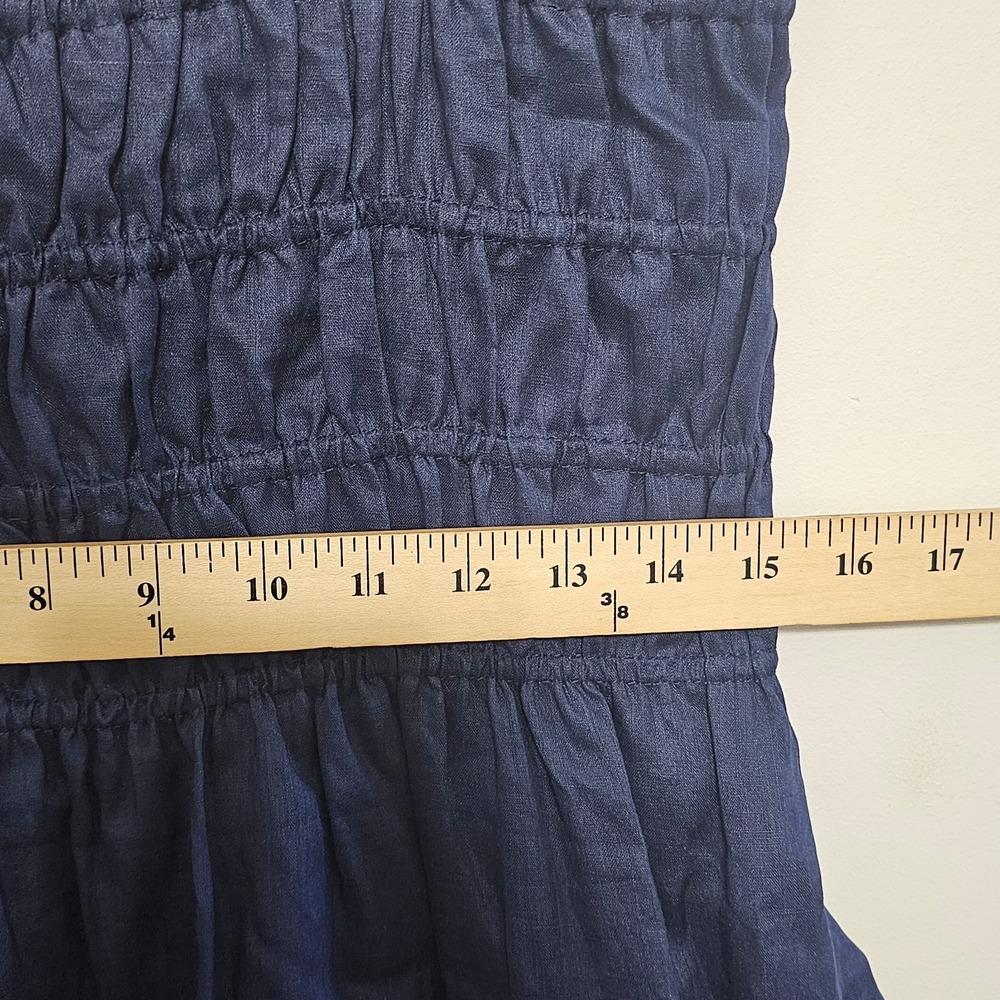 A Loves A Dress XL Fits 16 Blue Babydoll Smocked Sleeveless Adjust Strap 512326 - Picture 3 of 13